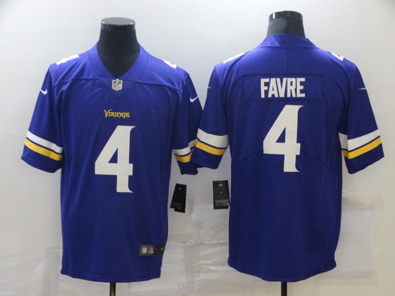 Men Minnesota Vikings #4 Favre Purple Nike Limited Vapor Untouchable NFL Jerseys->pittsburgh steelers->NFL Jersey
